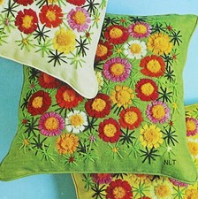 Zinnias vintage crewel for sale  Austin