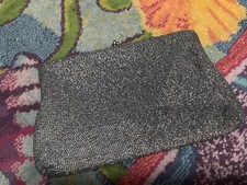 Cartera sin asas Rosenfeld de colección hecha en Bélgica cuentas grises 9" W segunda mano  Embacar hacia Mexico
