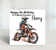 Personalised motocross birthda for sale  MANSFIELD
