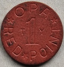 Rationing token opa for sale  SWINDON