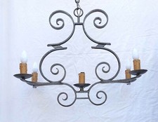 Usado,   Candelabro de ferro forjado francês 5 luzes ferreiro grande 28 1/4" comprar usado  Enviando para Brazil