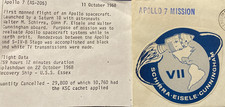 Lançamento APOLLO 7 com prestígio oficial NASA AZUL; KSC OCT 11, 1968 comprar usado  Enviando para Brazil