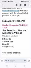 49ers football tickets for sale  Southaven