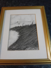Framed charcoal drawing for sale  CHESTER LE STREET