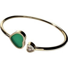 Pulseira Chopard Happy Heart verde calcedônia diamante móvel 0,05 ct... comprar usado  Enviando para Brazil