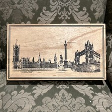 Walker’s Chocolate caixa de madeira vazia 13”x7,5” tema Londres Big Ben Thames Tower comprar usado  Enviando para Brazil