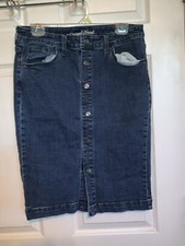 Saia jeans feminina fio universal botão frontal tamanho 8 usada comprar usado  Enviando para Brazil