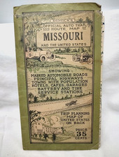 1920's Dimick's Official Auto Trail and route Map of Missouri & U.S. Road Map, usado comprar usado  Enviando para Brazil