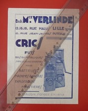 Ancienne publicité verlinde d'occasion  Bordeaux-