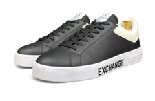 TÊNIS MASCULINO ARMANI EXCHANGE COURO PRETO TAMANHO US10 EU43 UK9 AUTÊNTICO, usado comprar usado  Enviando para Brazil
