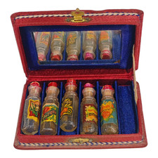 Usado, Frasco de perfume antigo vintage feito à mão exclusivo vidro de trabalho com caixa de madeira comprar usado  Enviando para Brazil