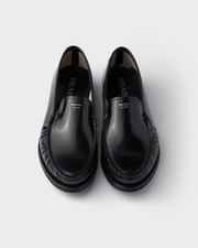 Pradabrushed leather loafers for sale  BOURNEMOUTH