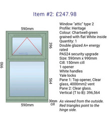Upvc casement window for sale  SOUTHAMPTON
