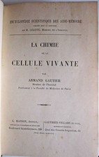 Chimie cellule vivante. d'occasion  Millau
