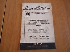 Rare livret entretien d'occasion  Einville-au-Jard