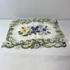 Borboletas e amuletos bordados com mola Placemats (4) e corredor de mesa comprar usado  Enviando para Brazil