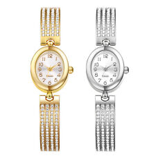 Relógio de pulso feminino oval de quartzo com strass completo pulseira destacável comprar usado  Enviando para Brazil