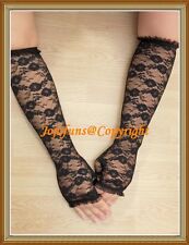 Lace black fingerless for sale  UK