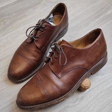 Polo Ralph Lauren Vtg Brown Leather Cap Toe Derby Laces Shoes Italy US8E EU41-42 comprar usado  Enviando para Brazil
