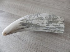 Ancien scrimshaw dessin d'occasion  Guilers