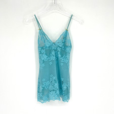 Regata feminina Victoria Secret XS azul renda floral malha lingerie sexy Y2K comprar usado  Enviando para Brazil