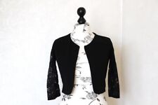 Bolero preto, jaqueta feminina vintage anos 90 manga de renda 3/4, casamento boho gótico P comprar usado  Enviando para Brazil