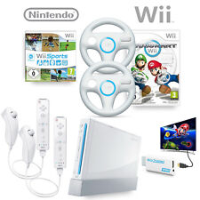 Konsola Nintendo Wii biała adapter HDMI + ORYGINALNY pilot - Mario Kart Wii Sports na sprzedaż  Wysyłka do Poland