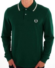 Camisa polo masculina retrô manga longa Sergio Tacchini gola de algodão nova P-4XL comprar usado  Enviando para Brazil