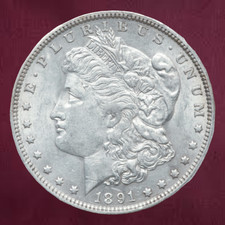 1891 morgan silver for sale  USA