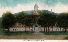 Jonesboro, Indiana - Widok na dom szkolny Jonesboro - ok. 1908 na sprzedaż  Wysyłka do Poland