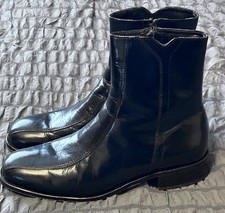 Usado, Bota Duke Florsheim Imperial Masculina Preta com Zíper Tamanho 8.5D Couro Preto Elvis Beatles comprar usado Usado, Bota Duke Florsheim Imperial Masculina Preta com Zíper Tamanho 8.5D Couro Preto Elvis Beatles comprar usado  Enviando para Brazil