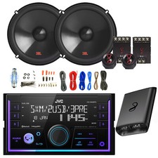 Receptor Bluetooth JVC AM/FM duplo DIN, 2x 6,5" 250W alto-falantes de carro, amplificador com kit comprar usado  Enviando para Brazil