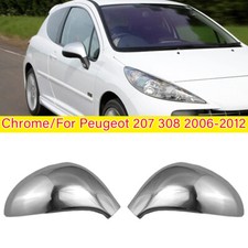 Tampas de acabamento para tampa de espelho retrovisor porta lateral cromada Peugeot 207 308 2006-2012 comprar usado  Enviando para Brazil