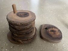 Wooden coasters holder for sale  AYLESBURY