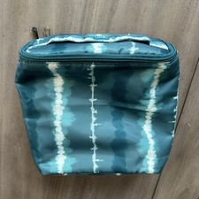 Estojo de maquiagem cosmético feminino Lug DOLLY Shibori azul-petróleo alto stand up, usado comprar usado  Enviando para Brazil