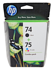 Cartuchos de tinta HP 74 + 75 originais HP pacote com 4 cartuchos de tinta HP d4260/d4360/j5750/j5780/j6450 comprar usado  Enviando para Brazil