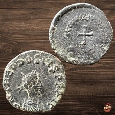 Usado, Moeda Follis bizantina - Teodósio II (402-450 DC) cruz ^^ 12mm #t435 comprar usado  Enviando para Brazil