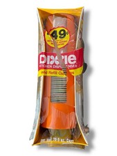 Usado, Vintage Dixie 5 oz. Dispensador e refil de copos de cozinha laranja década de 1970 comprar usado  Enviando para Brazil