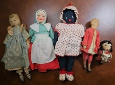 Muñecas antiguas de moda vintage tela al óleo cara mamá étnica LOTE #16 segunda mano  Embacar hacia Mexico