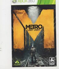 Metro Last Light Xbox 360 SOMENTE MANUAL autêntico comprar usado  Enviando para Brazil