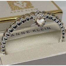 Anne Klein Złota bransoletka (zestaw 2 sztuk) Kryształowe serce Bransoletka Styl Szykowna Fabrycznie nowa z metką na sprzedaż  Wysyłka do Poland