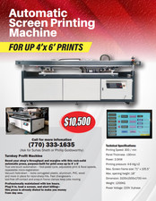 Automatic screen printing for sale  Alpharetta