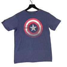 Camiseta azul masculina logotipo escudo Capitão América Marvel tamanho XL comprar usado  Enviando para Brazil