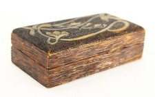 = Caixa de selos Art Nouveaux antiga da década de 1890 trabalho de pôquer com flores, francês comprar usado  Enviando para Brazil
