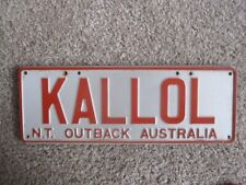 NT: PLACA DE MATRÍCULA PERSONALIZADA - # KALLOL " OCRE / BRANCO comprar usado  Enviando para Brazil