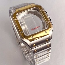 Tandorio Novo 38mm Vidro de Safira Para Relógio Estilo Santos Estojo Ajuste NH35 NH36 NH38 comprar usado  Enviando para Brazil