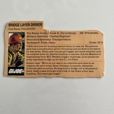 1985 GI Joe Tollbooth Bridge Layer Driver cartão de arquivo ARAH comprar usado  Enviando para Brazil