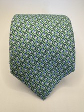 Gravata de seda verde claro Vineyard Vines com padrão de sorvete feita à mão nos EUA, usado comprar usado  Enviando para Brazil