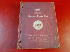 ORIGINAL 1950 1951 Willys Jeep Master Parts catálogo livro impressão inicial data 1953 comprar usado  Enviando para Brazil