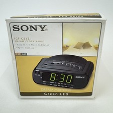 Rádio despertador Sony AM/FM Dream Machine ICF-C212 tela de LED verde soneca NOVO, usado comprar usado Rádio despertador Sony AM/FM Dream Machine ICF-C212 tela de LED verde soneca NOVO, usado comprar usado  Enviando para Brazil